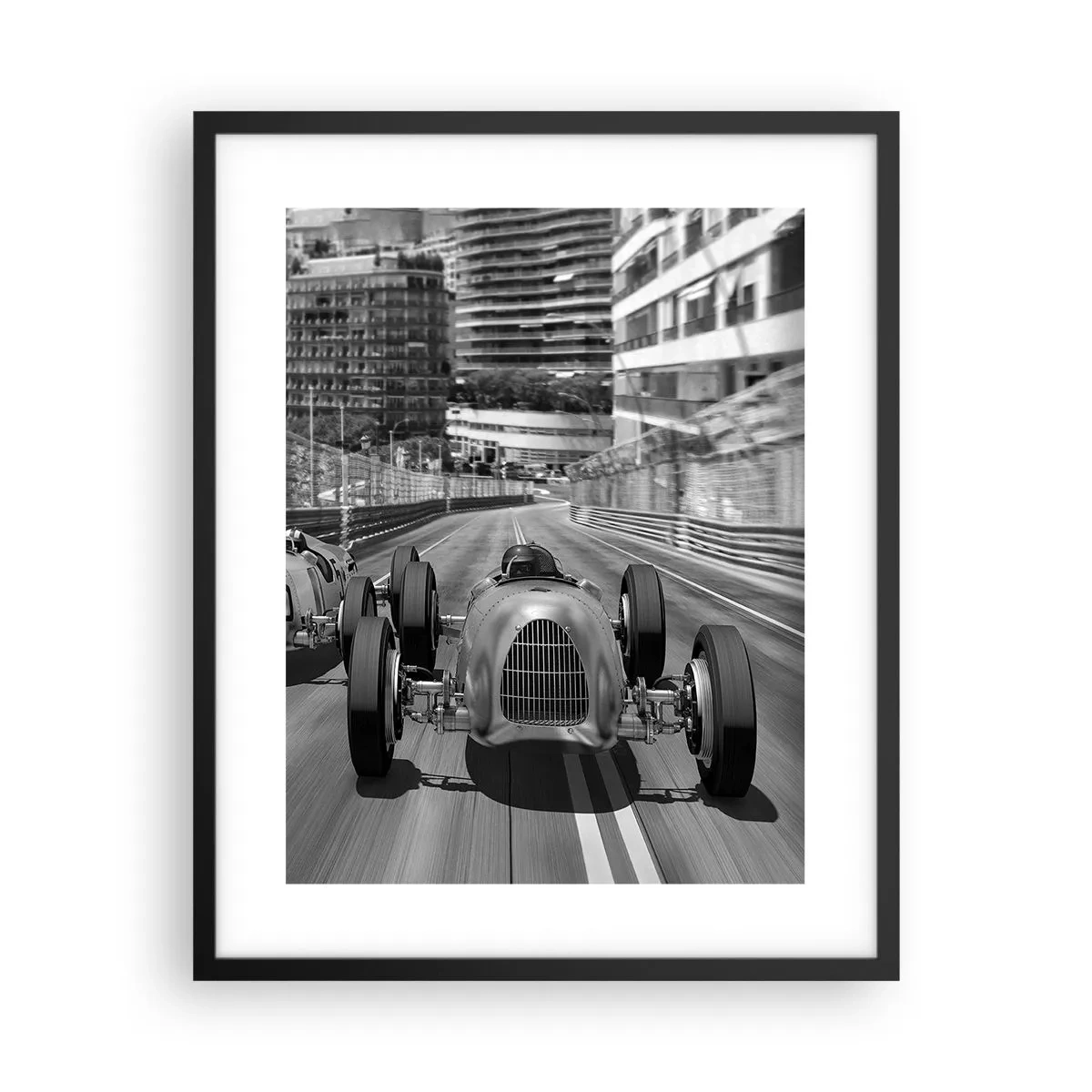 Poster in einem schwarzem Rahmen - Vor langer Zeit in Monte Carlo - 40x50 cm