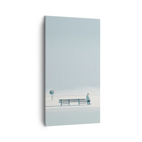 Bild auf Leinwand - Leinwandbild - Ja, ich warte. - 45x80 cm