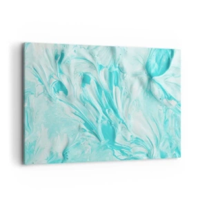 Bild auf Leinwand - Leinwandbild - Ein abstraktes Motiv in Pastelltönen von Blau und Weiß. - 120x80cm - Für immer zusammen - Moderne Wanddekoration für Wohnzimmer und Schlafzimmer ARTTOR