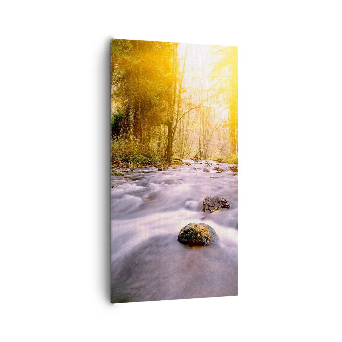 Bild auf Leinwand - Leinwandbild - Malachit im Silber- und Goldrahmen - 65x120 cm