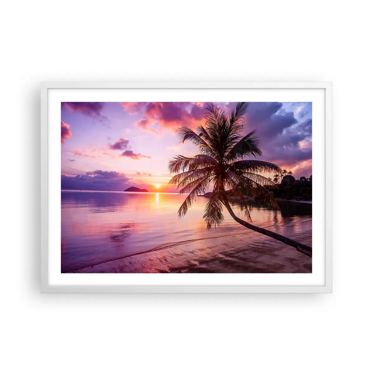 Poster in einem weißen Rahmen - Behaglichkeit bis zum Horizont - 70x50 cm