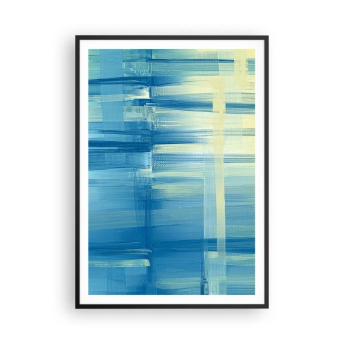 Poster in einem schwarzem Rahmen - Komposition in Türkis - 70x100 cm