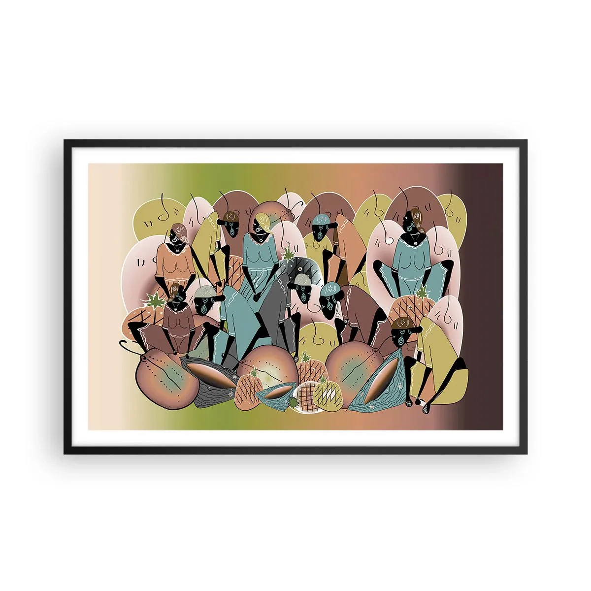 Poster in einem schwarzem Rahmen - Ein toller Urlaub steht bevor - 91x61 cm