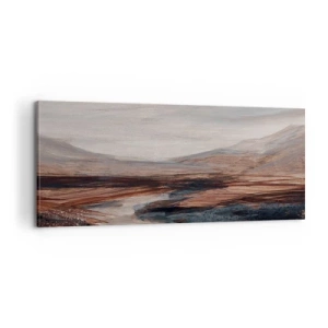 Bild auf Leinwand - Leinwandbild - Ruhiges Tal - 100x40 cm
