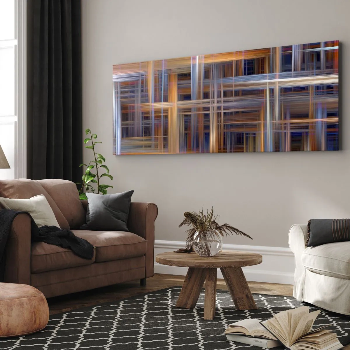 Bild auf Leinwand - Leinwandbild - Aus Licht gewebt - 90x30 cm