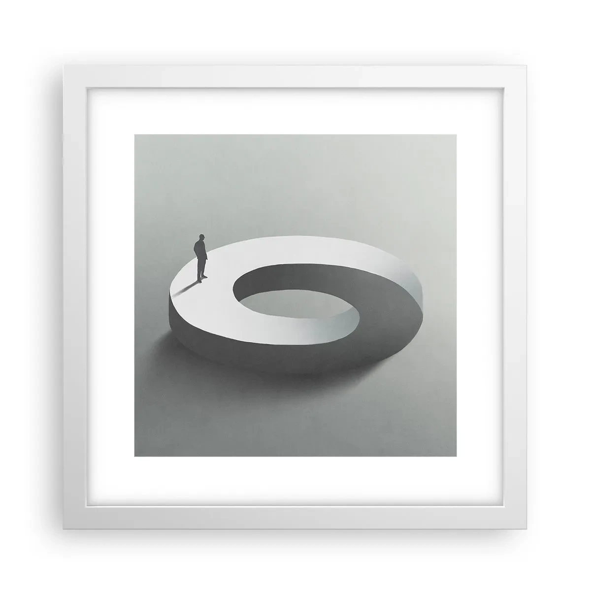 Poster in einem weißen Rahmen - Und wie soll man davon klug werden - 30x30 cm