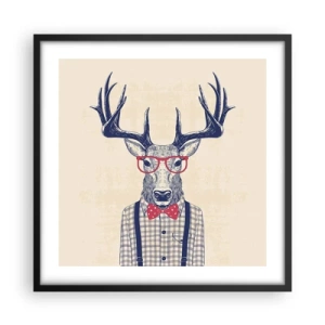 Poster in einem schwarzem Rahmen - Eine lustige Extravaganz - 50x50 cm