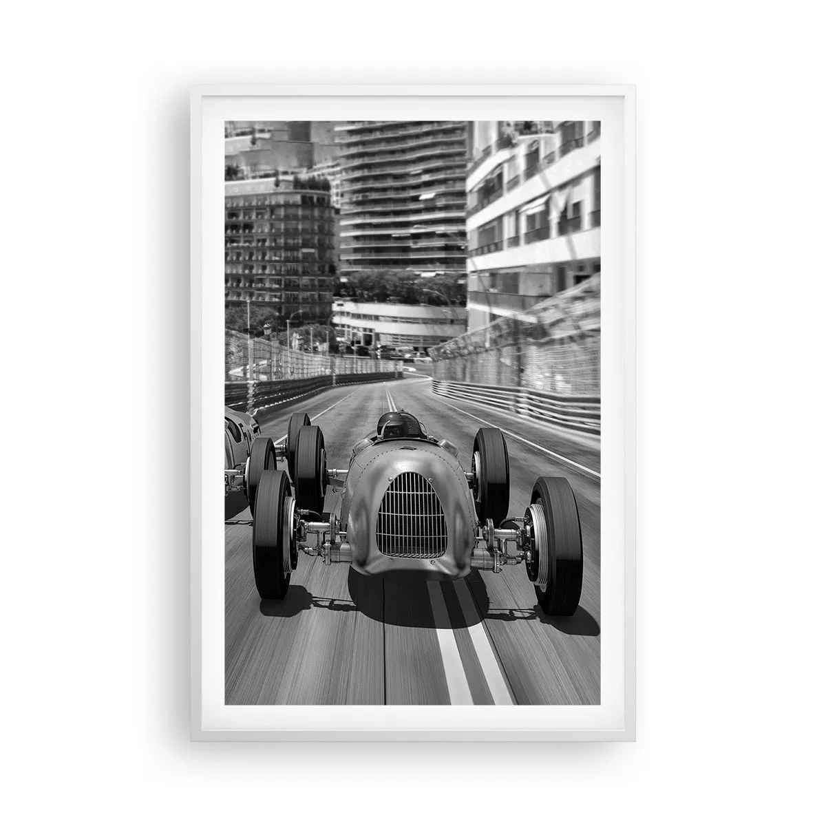 Poster in einem weißen Rahmen - Vor langer Zeit in Monte Carlo - 61x91 cm