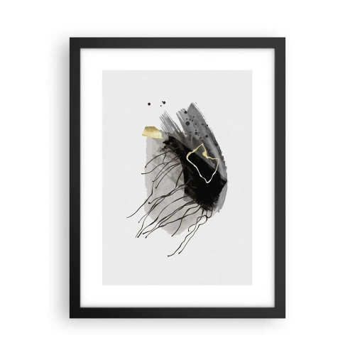 Poster in einem schwarzem Rahmen - In Schwarz und Gold - 30x40 cm