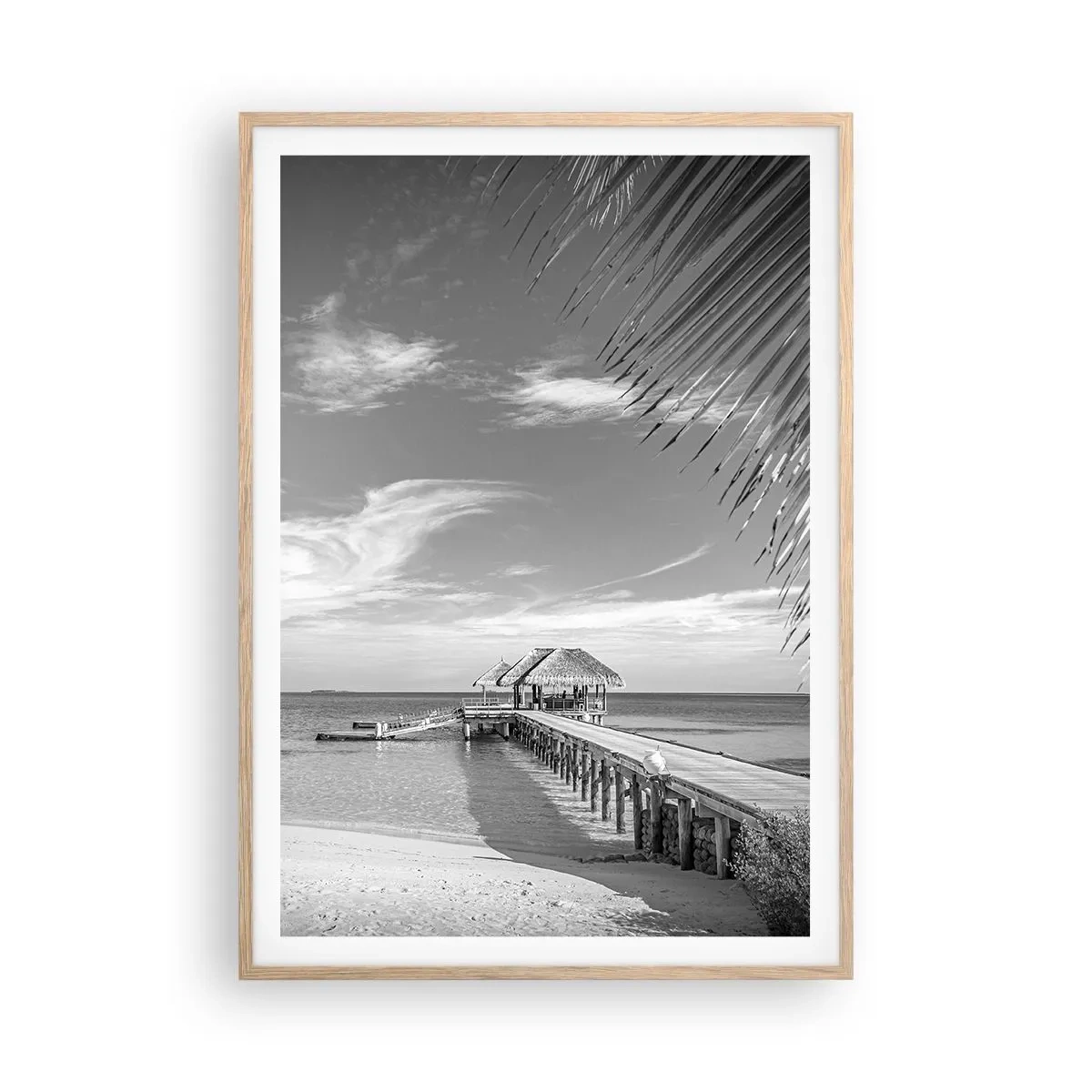 Poster in einem Rahmen aus heller Eiche - Erinnerung oder Traum? - 70x100 cm