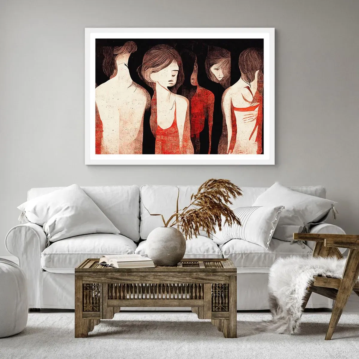 Poster in einem weißen Rahmen - Madonnen der Dunkelheit - 40x30 cm