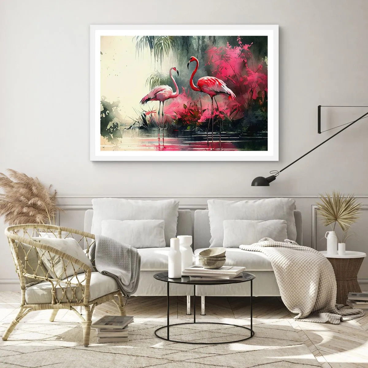 Poster in einem weißen Rahmen - Lektion in natürlicher Anmut - 100x70 cm