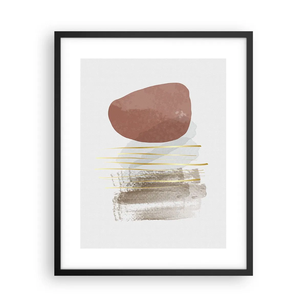 Poster in einem schwarzem Rahmen - Abstrakte Kolonnade - 40x50 cm