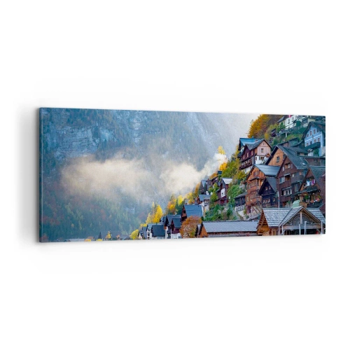 Bild auf Leinwand - Leinwandbild - Alpenatmosphäre - 100x40 cm
