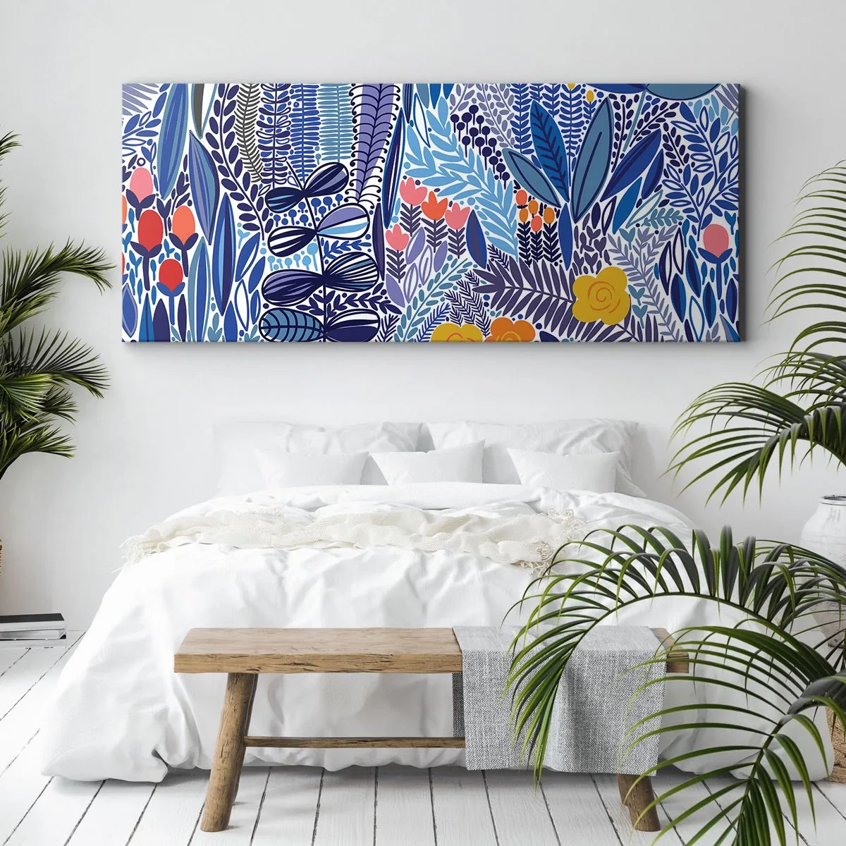 Bild auf Leinwand - Leinwandbild - Hawaiianischer Garten - 90x30 cm