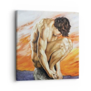 Bild auf Leinwand - Leinwandbild - In sich versunken - 40x40 cm