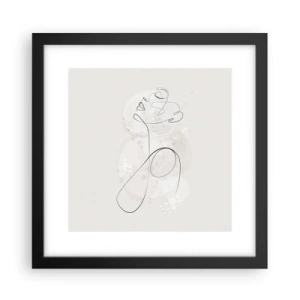 Poster in einem schwarzem Rahmen - Die Spirale der Schönheit - 30x30 cm