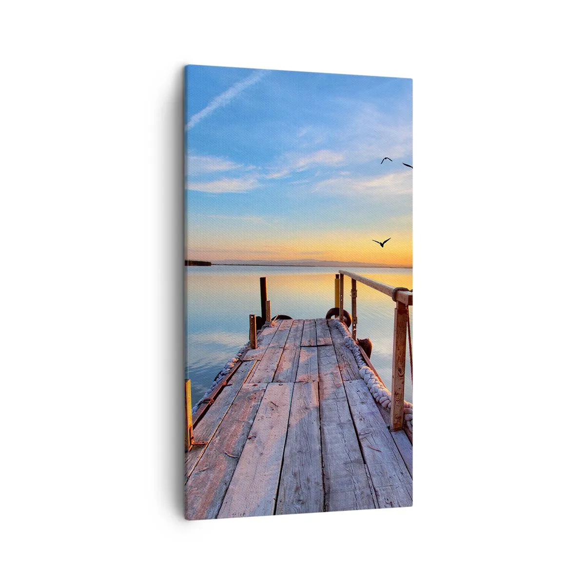 Bild auf Leinwand - Leinwandbild - Lauf direkt der Sonne entgegen - 45x80 cm