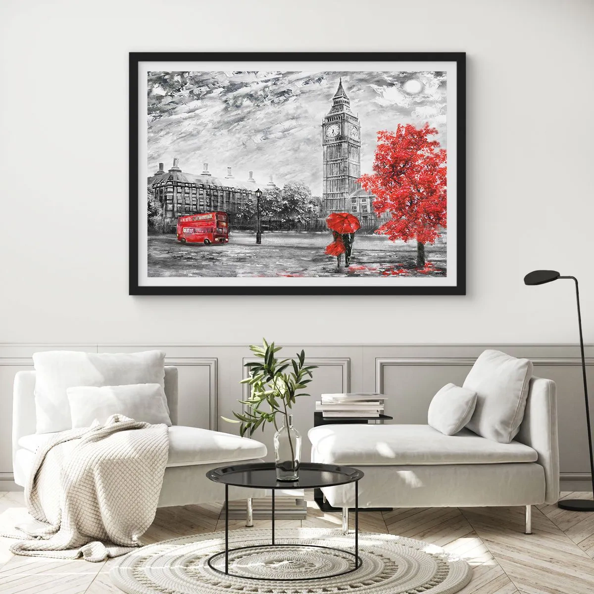 Poster in einem schwarzem Rahmen - Ein aufregender Tag - 50x40 cm