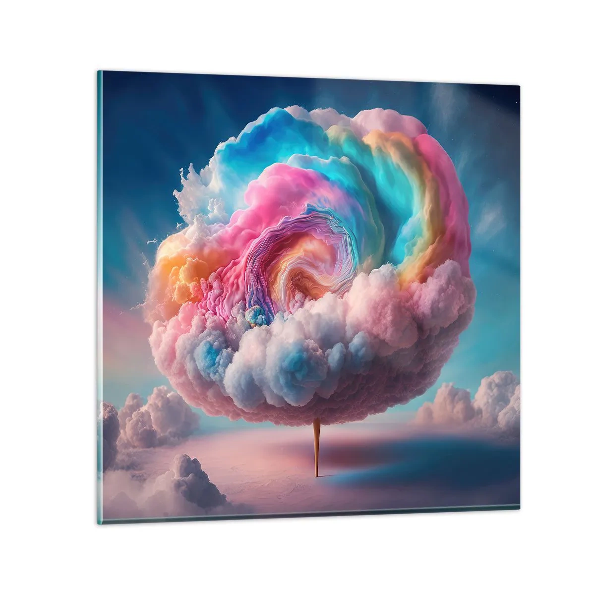 Glasbild - Bild auf glas - Traum von einem Vergnügungspark - 50x50 cm