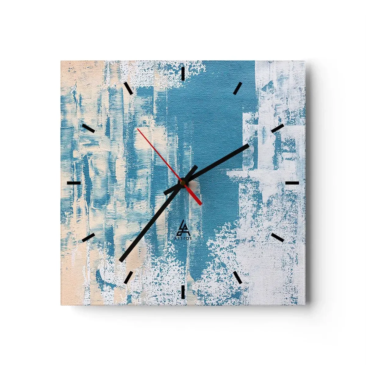 Wanduhr - Glasuhr - Durch einen Eiszapfen - 40x40 cm
