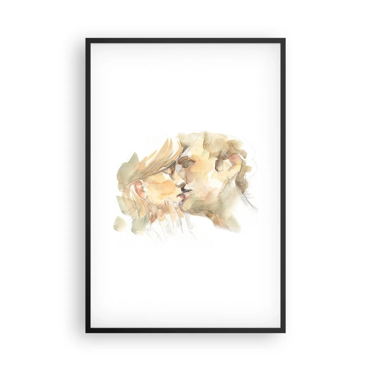 Poster in einem schwarzem Rahmen - Hälfte gefunden? - 61x91 cm