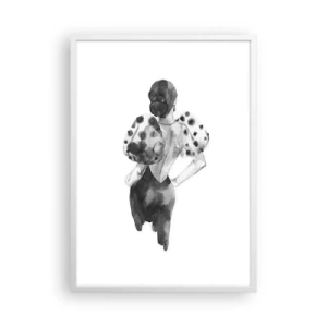 Poster in einem weißen Rahmen - Sie ging direkt vorbei - 50x70 cm