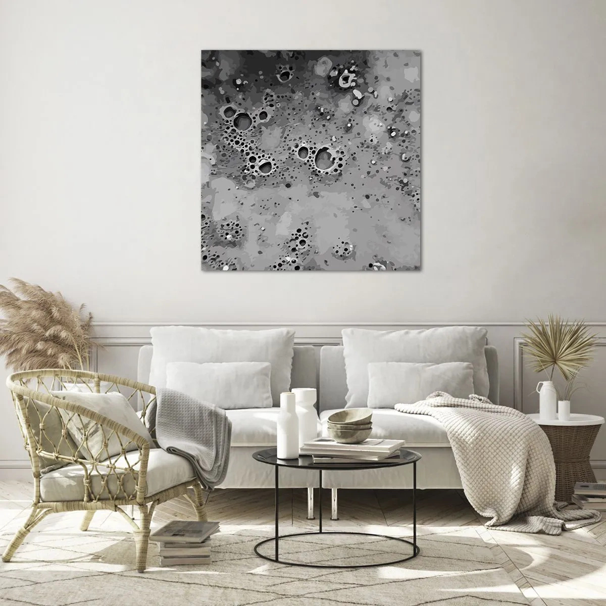 Glasbild - Bild auf glas - Wie eine Mondlandschaft - 70x70 cm