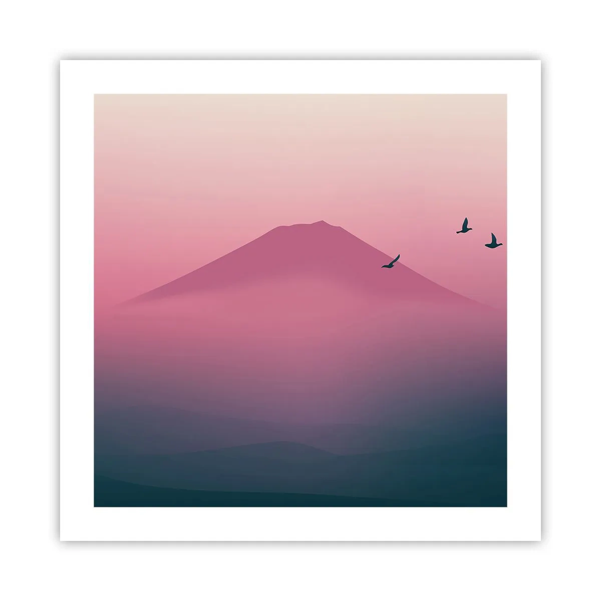 Poster - Wanderer über den Wolken - 50x50 cm