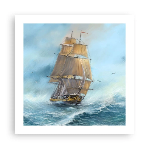 Poster - Über die Wellen gleiten - 50x50 cm