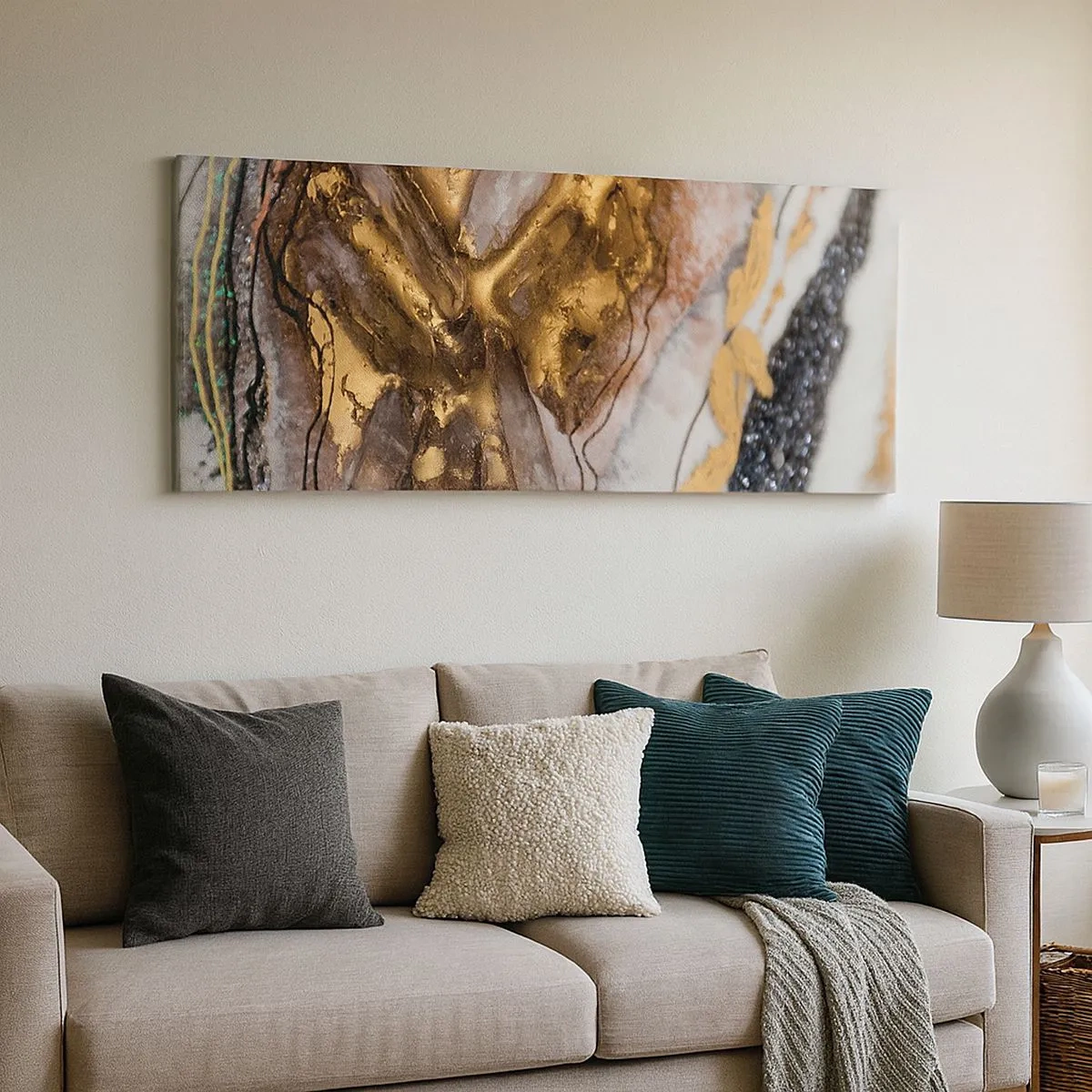 Bild auf Leinwand - Leinwandbild - Das Element der Erde - 100x40 cm