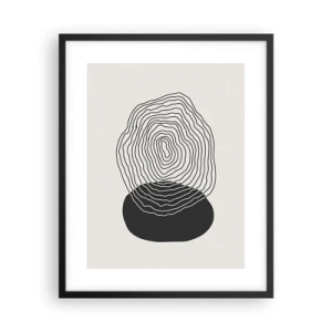 Poster in einem schwarzem Rahmen - Dauer und Schwingung - 40x50 cm