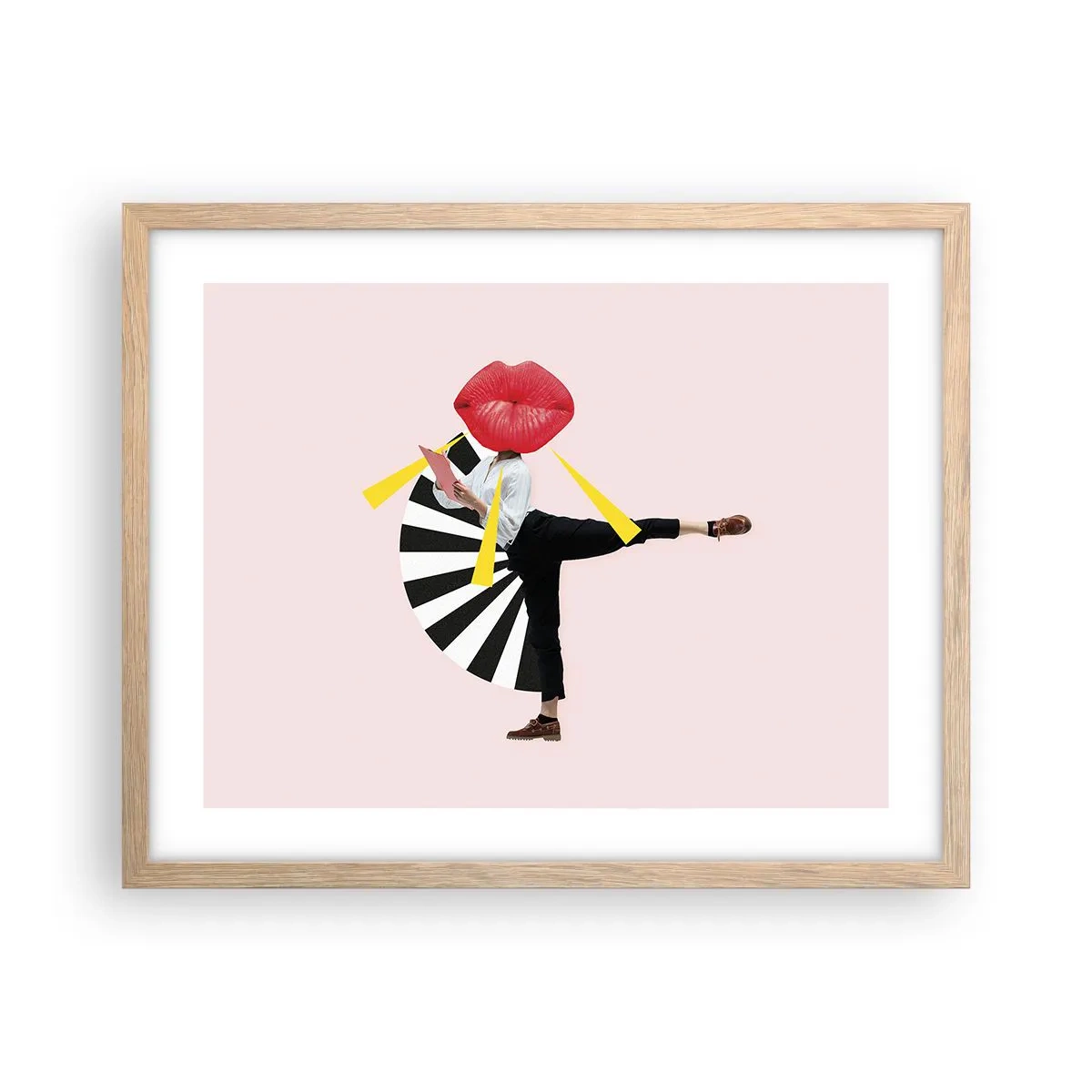 Poster in einem Rahmen aus heller Eiche - Surreale Pop-Art - 50x40 cm