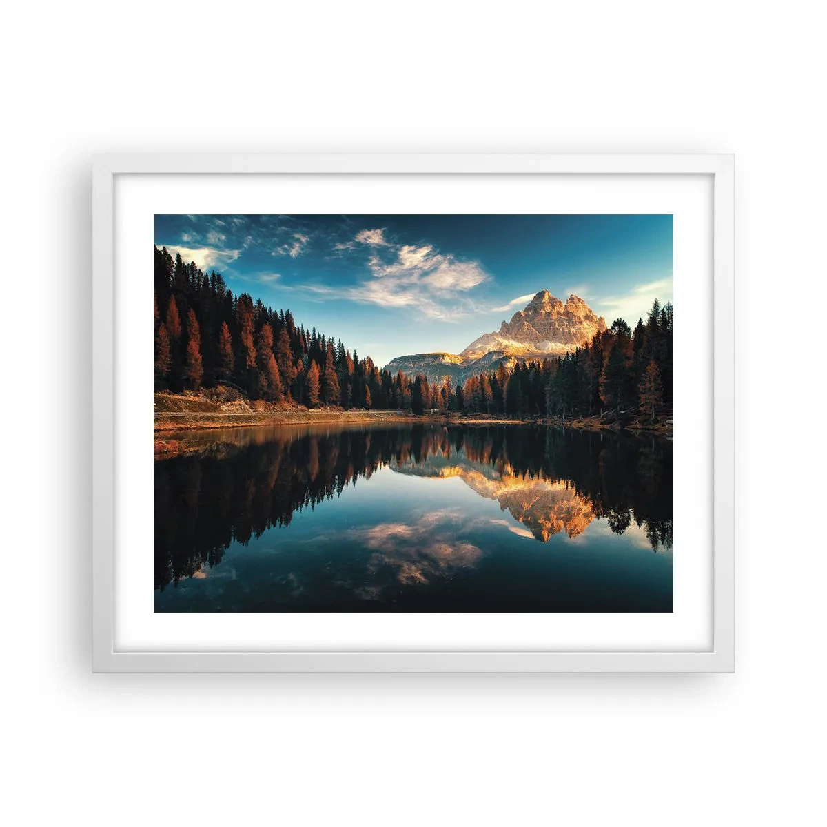 Poster in einem weißen Rahmen - Doppelte Landschaft - 50x40 cm