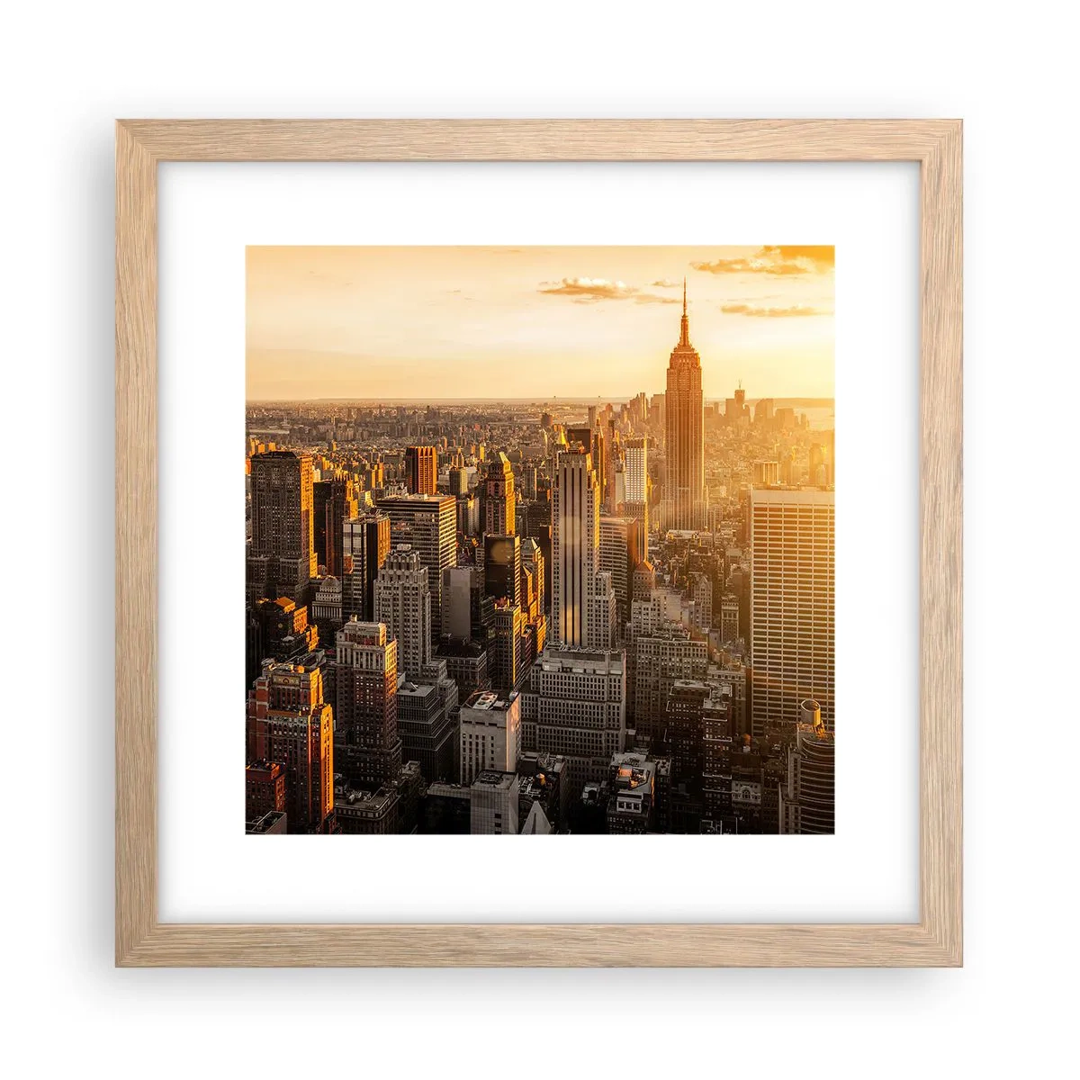 Poster in einem Rahmen aus heller Eiche - In der Sonne wachsen - 30x30 cm