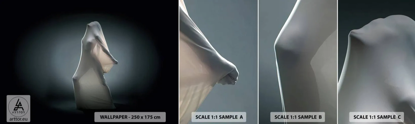 Fototapetenmuster Standard Eco - Versteckte Wünsche - Frau, Tanzen, Stück - 100x30 cm