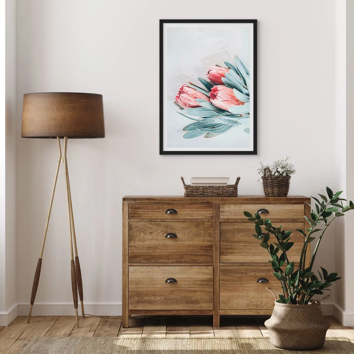 Poster in einem schwarzem Rahmen - Schämen sich für ihre eigene Schönheit - 30x40 cm