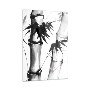 Glasbild - Bild auf glas - Bambus im traditionellen Stil - 50x70cm - Dem Orient ganz nah - Moderne Wanddekoration für Wohnzimmer und Schlafzimmer ARTTOR