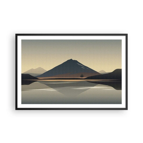 Poster in einem schwarzem Rahmen - Spiegelreflexion - 91x61 cm