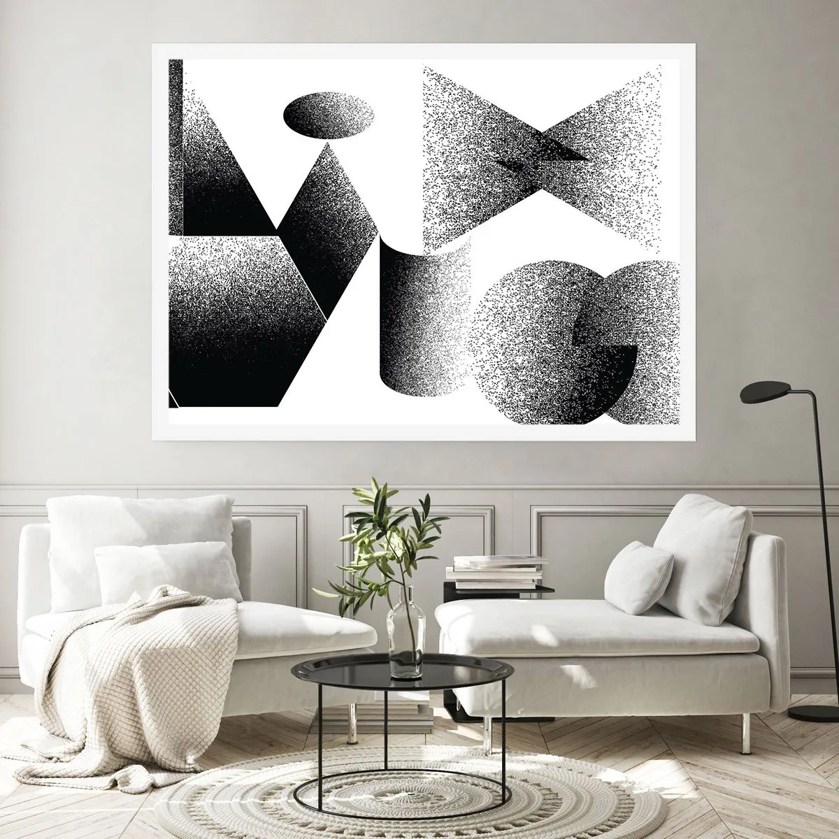 Poster - Winkel und Ovale - 50x40 cm