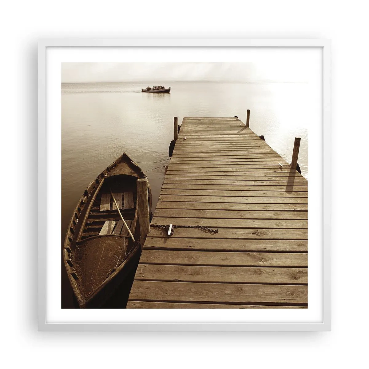 Poster in einem weißen Rahmen - Großer Frieden - 60x60 cm