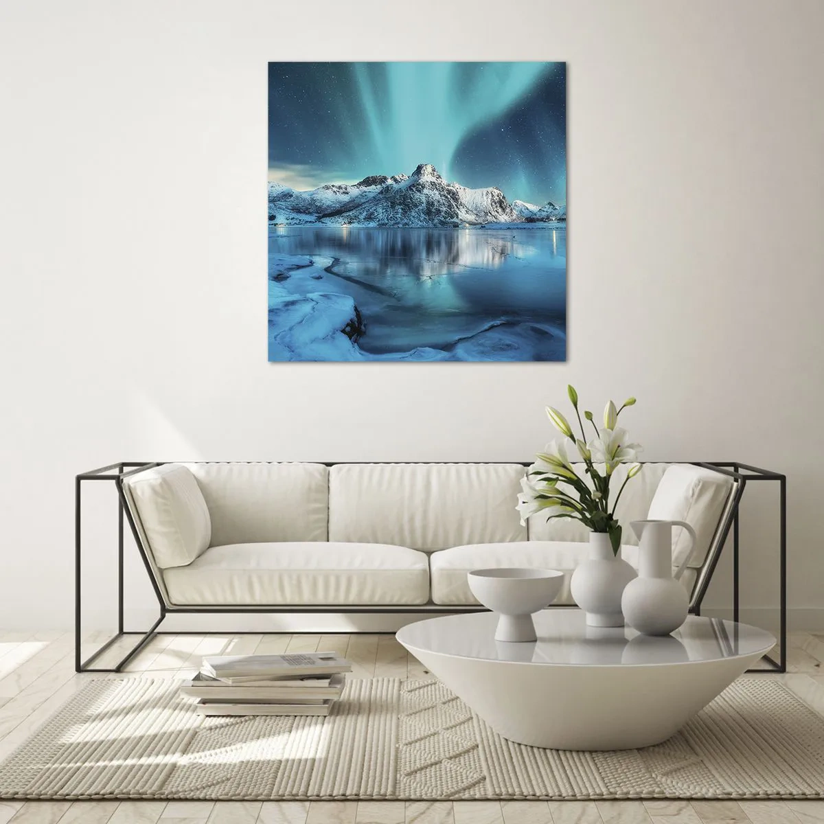 Glasbild - Bild auf glas - Lichtnacht - 70x70 cm