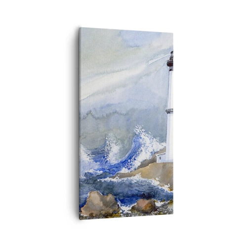 Bild auf Leinwand - Leinwandbild - Gegen die Dunkelheit und den Sturm - 55x100 cm
