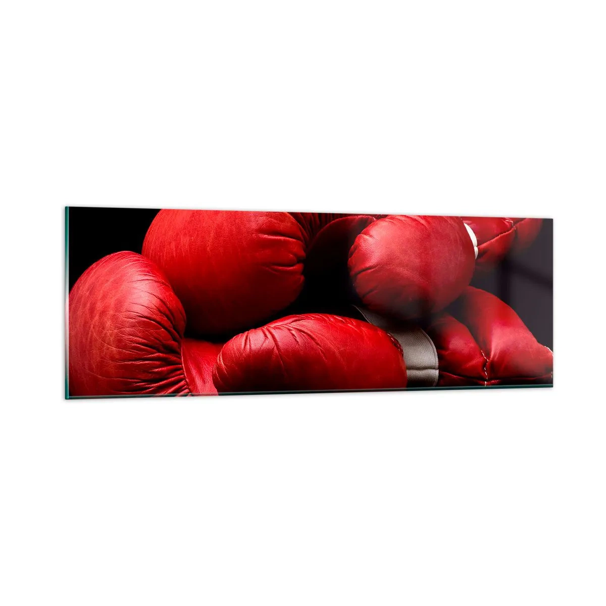Glasbild - Bild auf glas - Die Emotionen des Kampfes liegen hinter uns - 90x30 cm