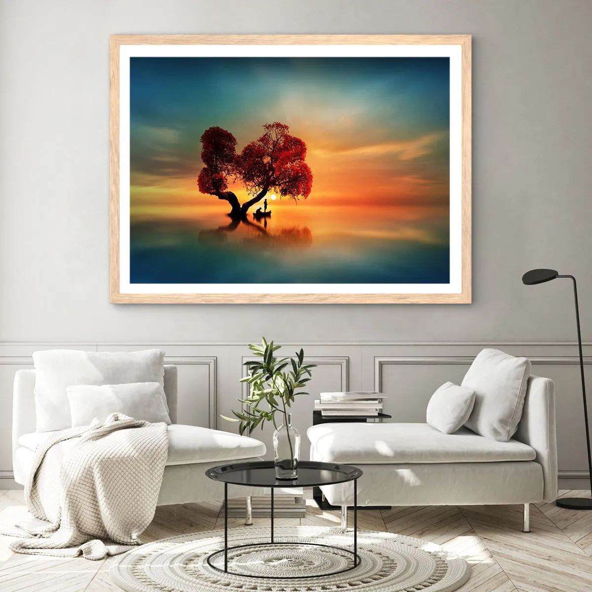 Poster in einem Rahmen aus heller Eiche - Oddaysons und die Stille der Weltlosen - 40x30 cm