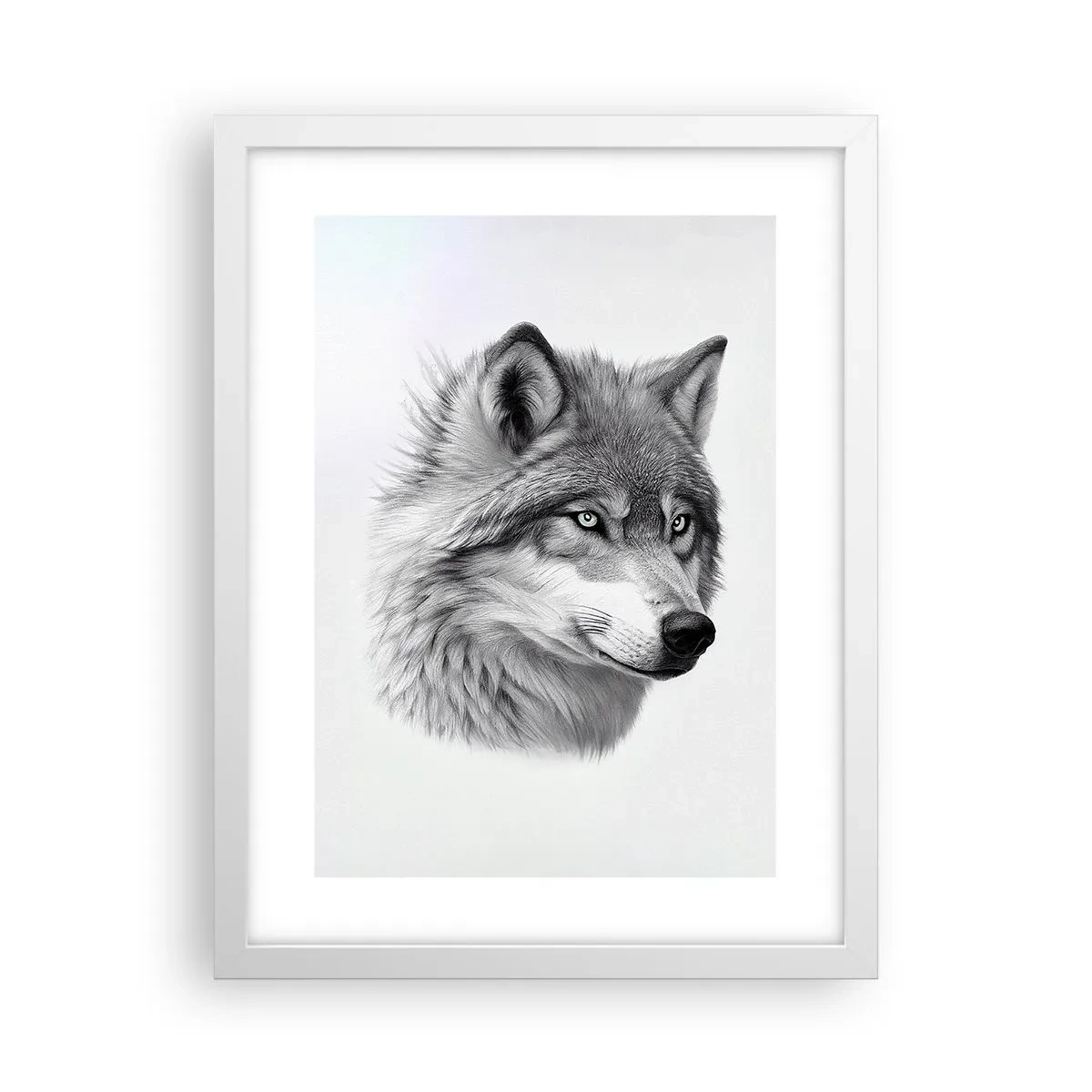 Poster in einem weißen Rahmen - Alpha – ohne Zweifel - 30x40 cm