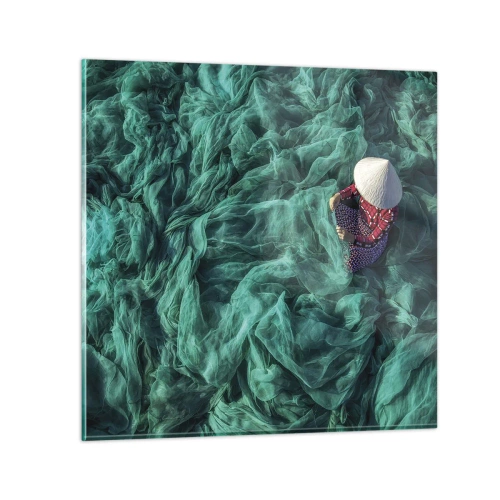 Glasbild - Bild auf glas - In einem Meer aus Netzen - 30x30 cm
