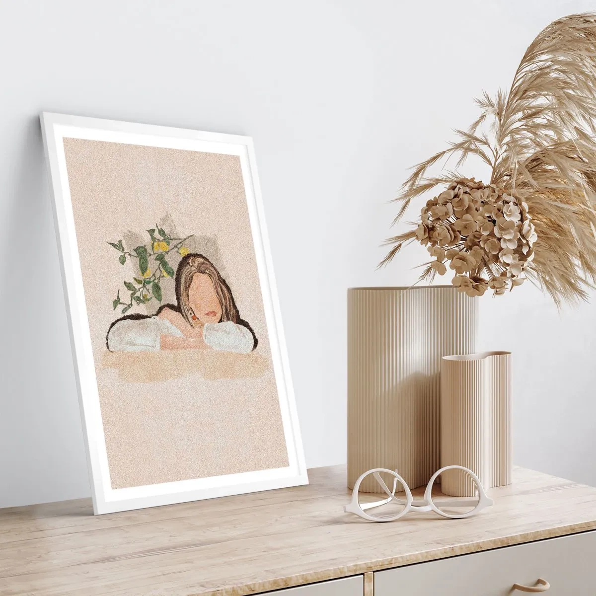 Poster in einem weißen Rahmen - Südländische Schönheit - 30x40 cm