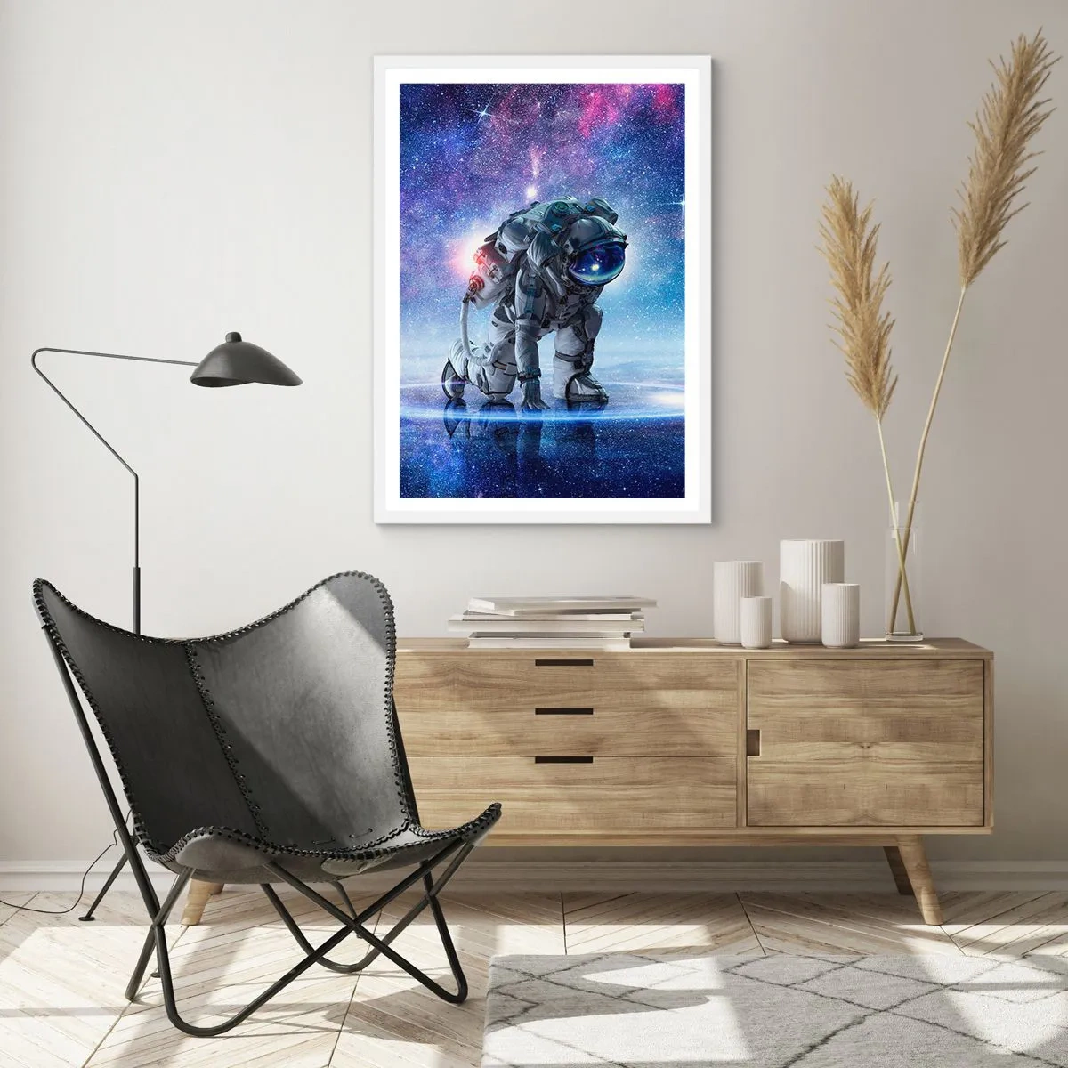 Poster in einem weißen Rahmen - Der Sternenhimmel über mir - 61x91 cm