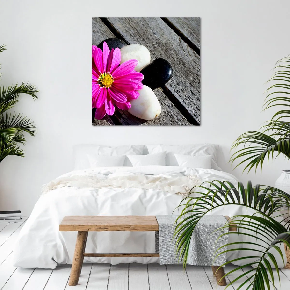 Bild auf Leinwand - Leinwandbild - Ruhe auf dem Pier - 40x40 cm